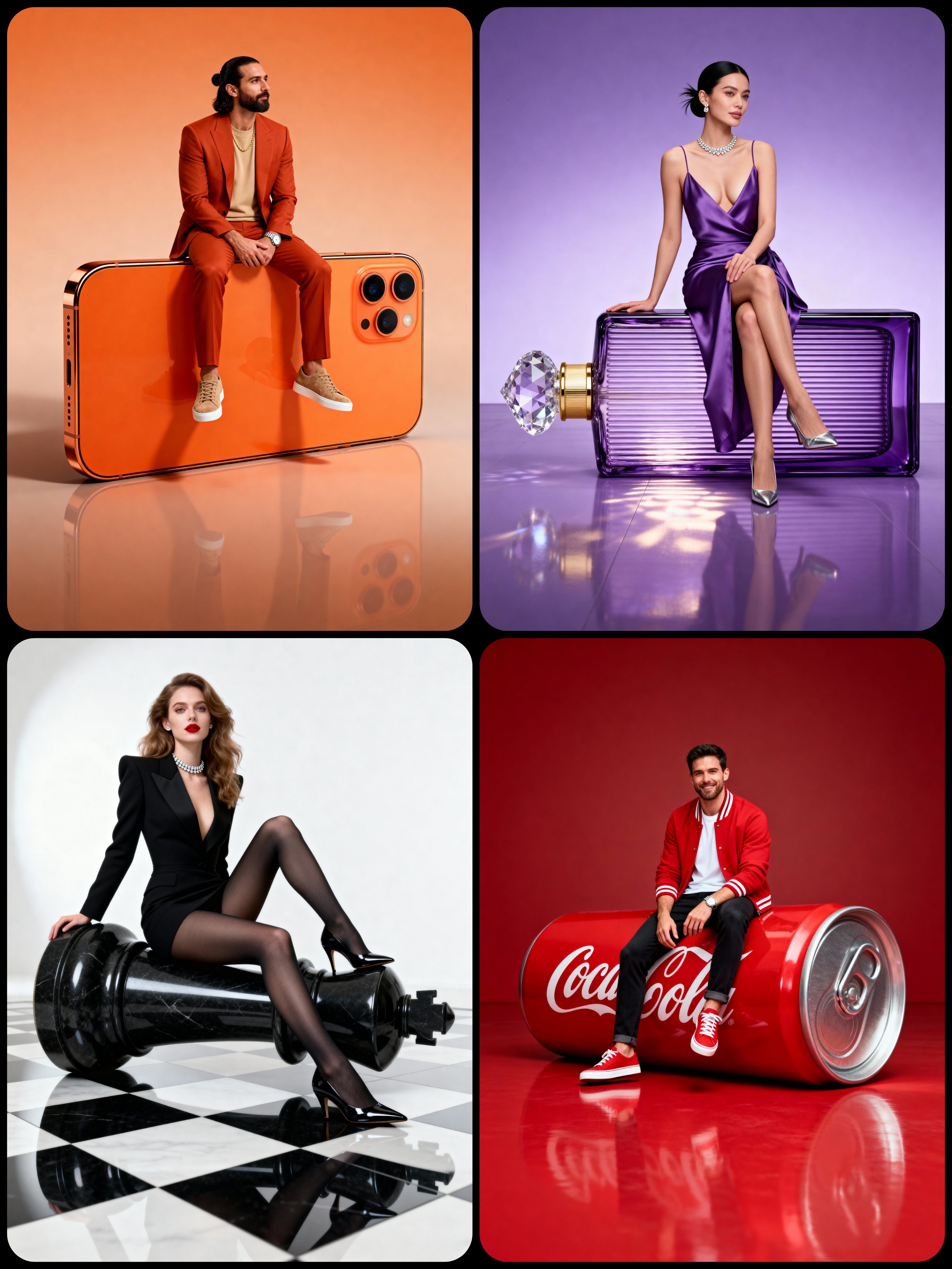 Gemimg AI text to image: Fashion meets technology collage - Free AI image generator